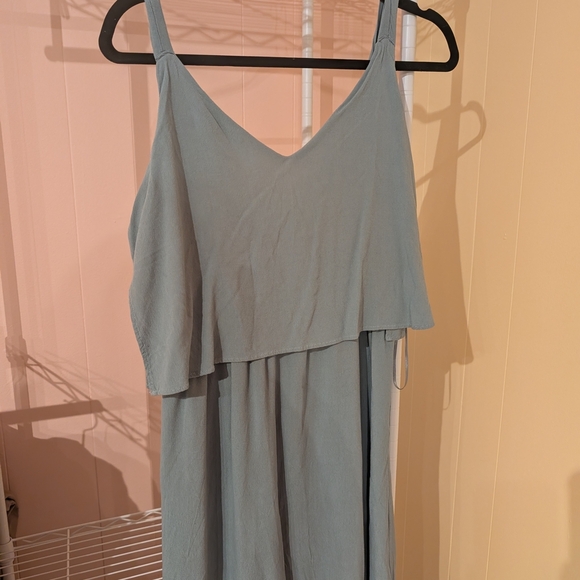 213.Zara Gray)Green Maxi Dress - Picture 6 of 6